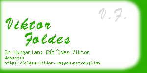 viktor foldes business card